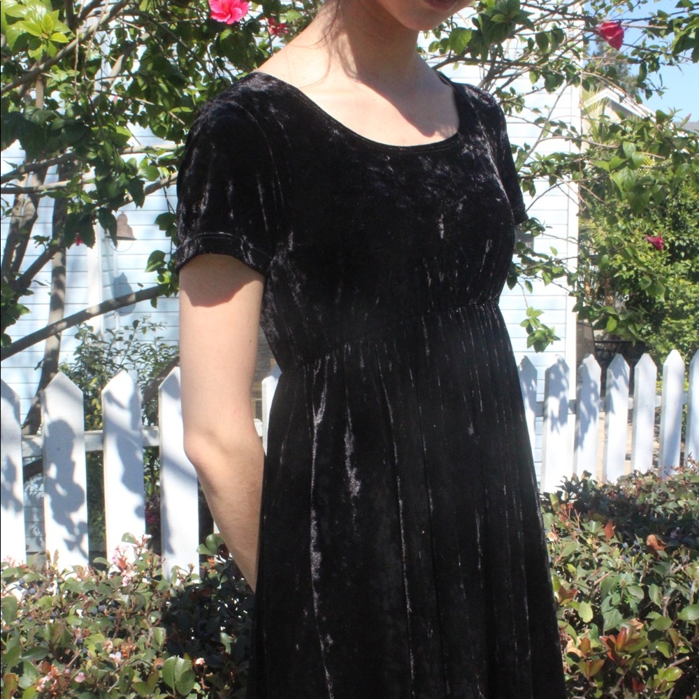 American Apparel Velvet Black Dress